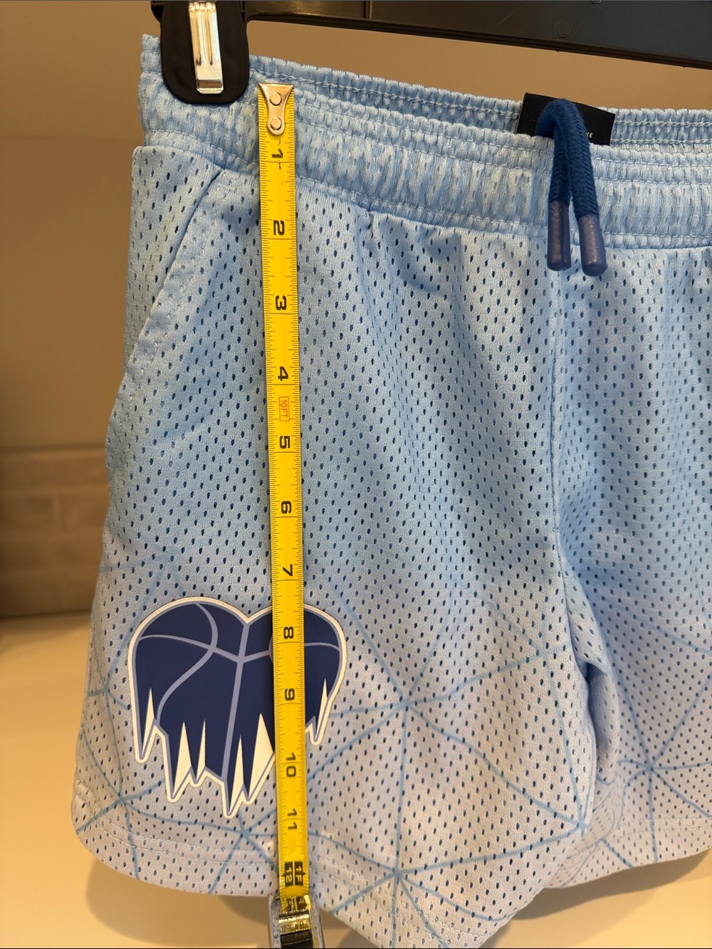Light Blue Boys' Athletic Mesh Shorts - Picture 7 of 9